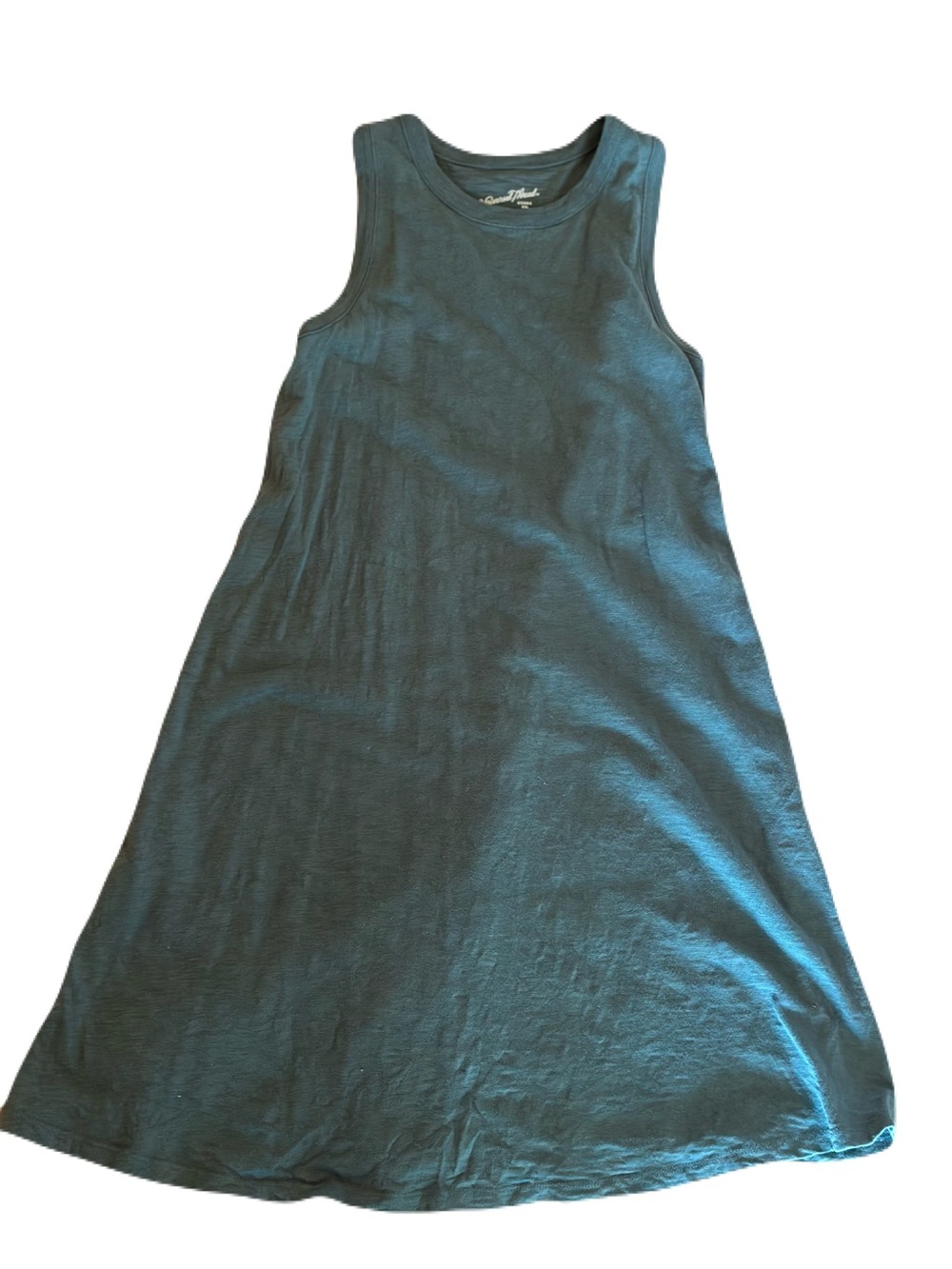 Universal Threads 100% Cotton Sleeveless A-Line Tank Dress in Teal